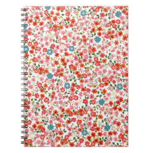 Carnet Simple motif mignon dans des fleurs à petite éch