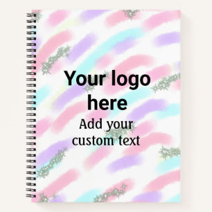 Carnet Simple pi aquarelle rouge ajoutez votre logo texte