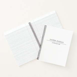 Carnet Simple Professionnel Minimal Moderne