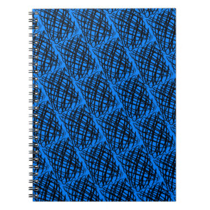 Carnet Simple Scribble   Noir   Angled   Bleu  