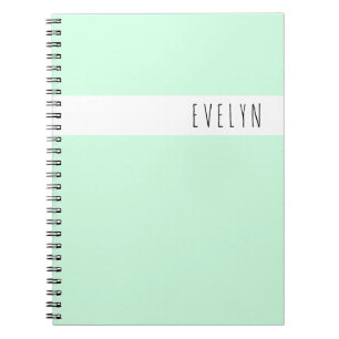 Carnet Simple Skinny Font Name Mint Green Personalized