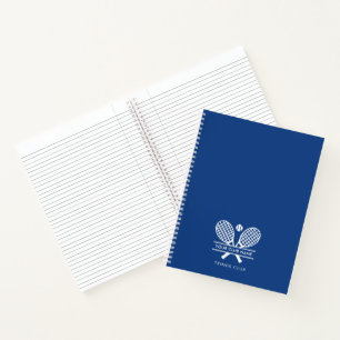 Carnet Simple Tennis Country Club Nom Bleu