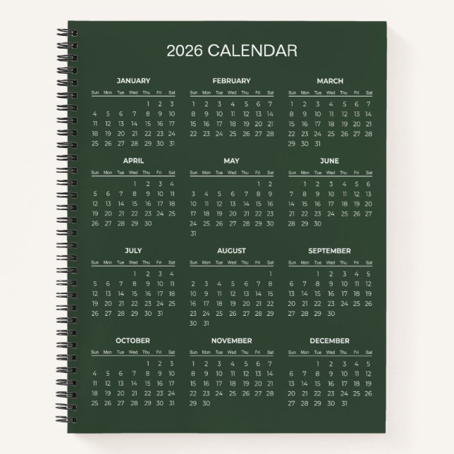 Carnet Simple Yet Elegant 2026 Calendar |  (Devant)