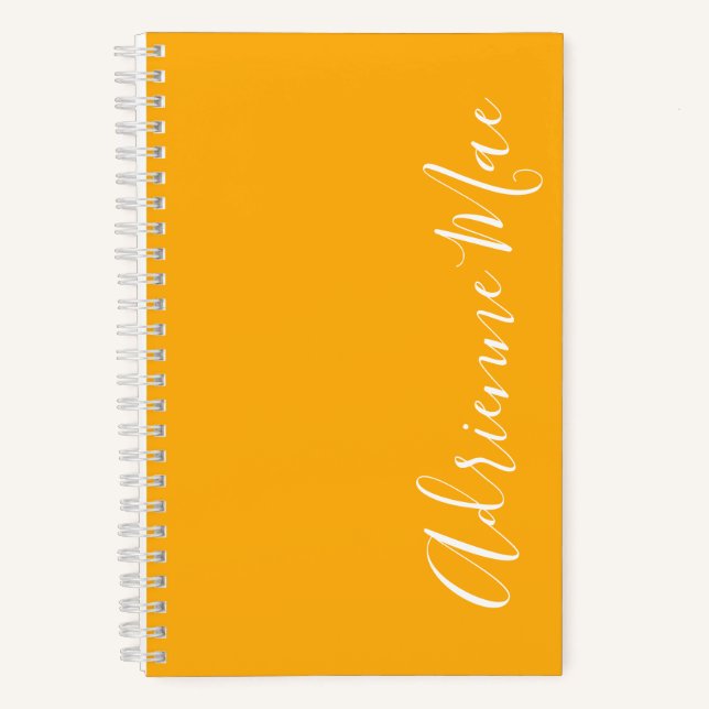 Carnet Simplement Elegant Saffron Jaune Personnalisé 5,5x (Recto)