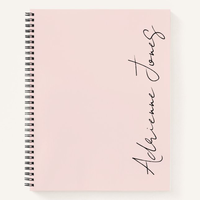 Carnet Simply Your Name Pastel Pink & Black (Devant)