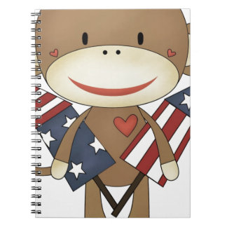 Carnet Singe de chaussette avec des fusées