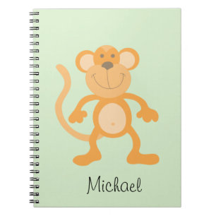 Carnet Singe de dessin animé mignon