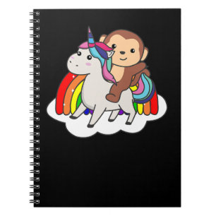 Carnet Singe Du Pony De L'Unicorne Sur Les Animaux Arc-En