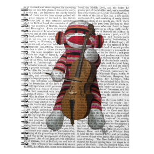 Carnet Singe et violoncelle de chaussette