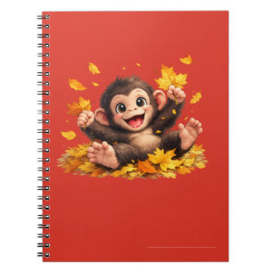 Carnet Singe souriant aux grands yeux tropical ludique
