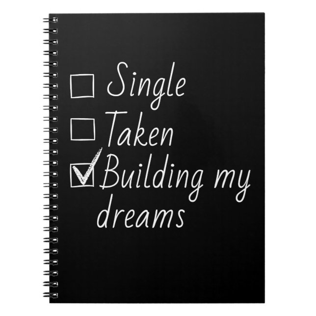Carnet Single Taken Checklist Style Motivational Quote  N (Devant)