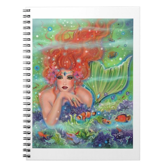 Carnet Sirène aux poissons tropicaux par Renee Lavoie (Devant)