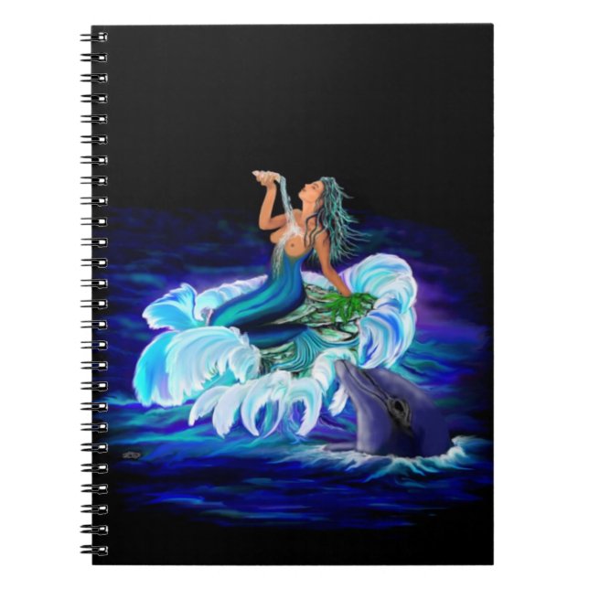 Carnet Sirène avec dauphin (Devant)