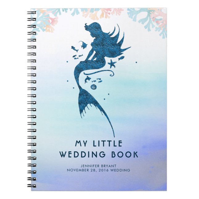 Carnet Sirène de mariée mariage sous la mer (Devant)
