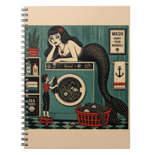 Carnet Sirène de milieu de siècle au jour de lessive
