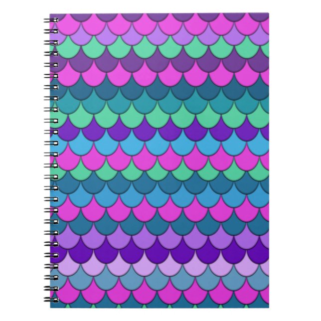 Carnet Sirène multicolore colorée (Devant)