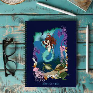 Carnet Sirène Mystique Océan Fantastique Vie Bleue de la