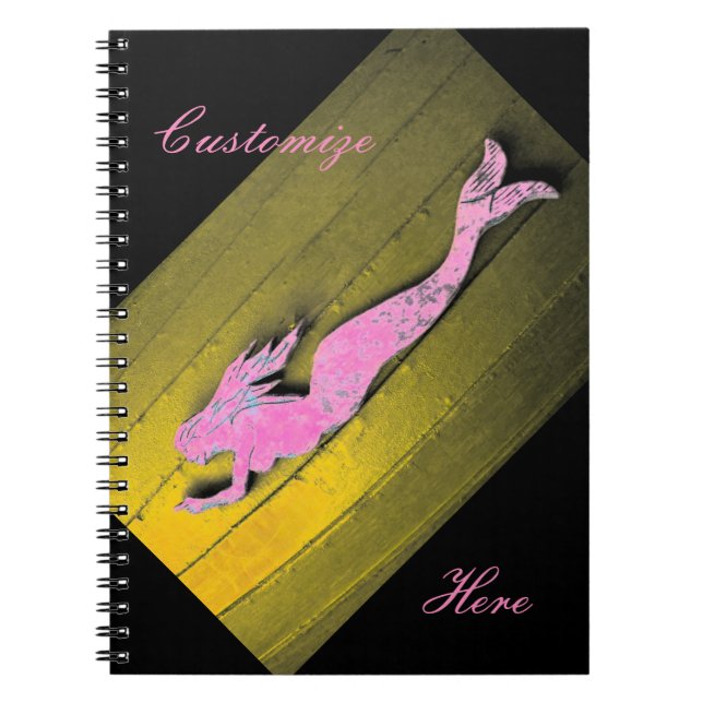 Carnet sirène rose (Devant)