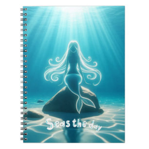 Carnet Sirène sous-marine éclairée