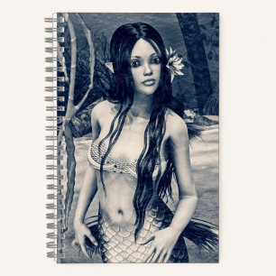 Carnet Sirène Vintage Photo Ancienne Fantaisie Artistique