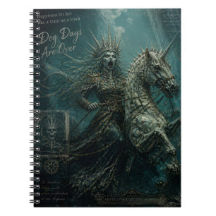 Carnet Sirène zombie sur une licorne hippocampe