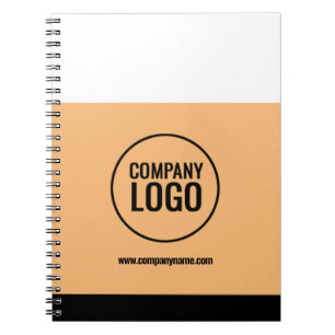 Carnet Site Web Moderne de Logo d'Entreprise Noir et Blan