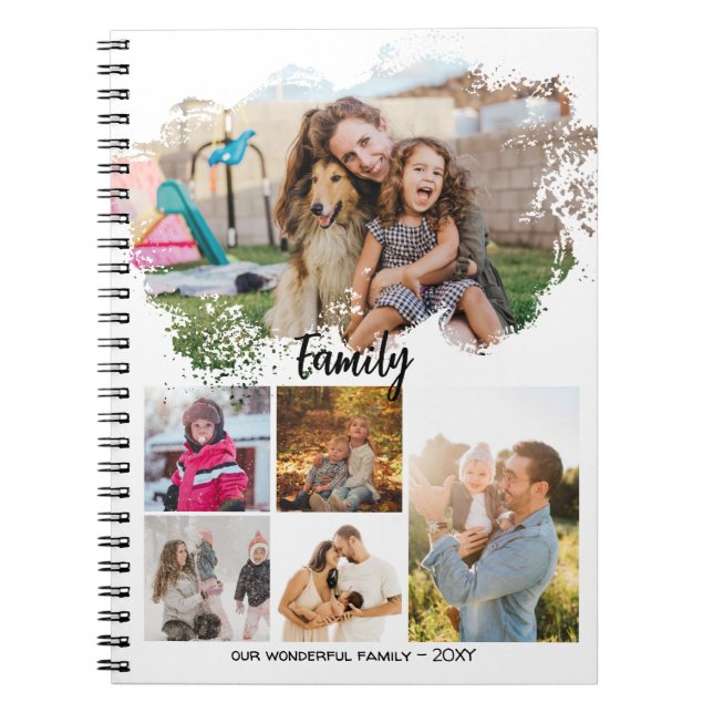 Carnet Six Photos Collage Simple Frame Family Diary (Devant)