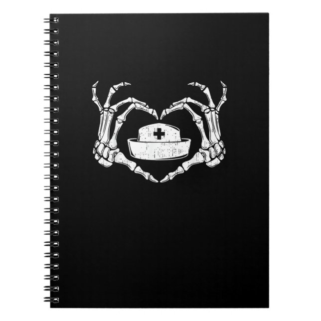 Carnet Skeleton Coeur main Lazy Costume d'Halloween Drôle (Devant)