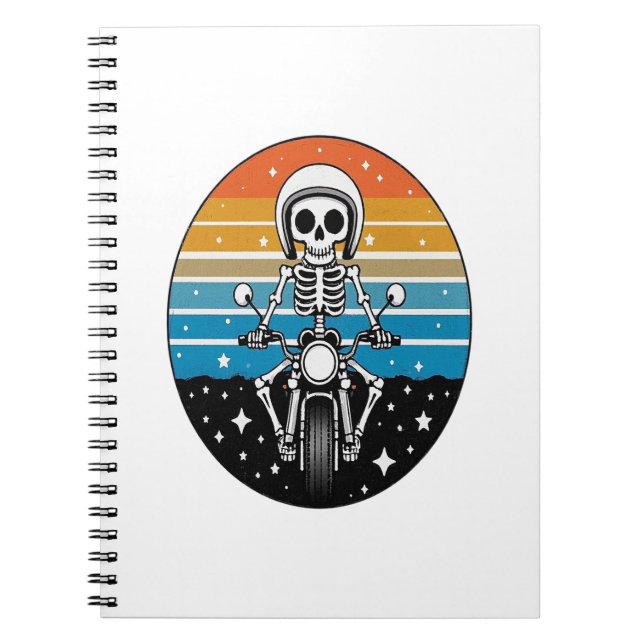 Carnet Skeleton équitation moto (Devant)