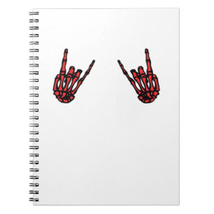 Carnet Skeleton Hand Heart Roll & Red Classic
