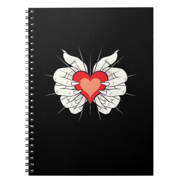 Carnet Skeleton Hands Heart Classic (Devant)