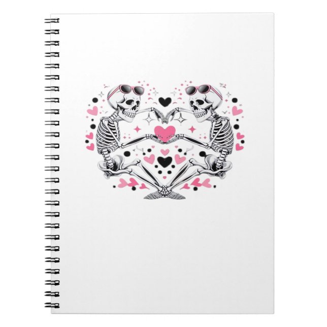 Carnet Skeleton Heart Mains Classique Viral (Devant)
