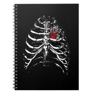 Carnet Skeleton Heart Rib Cage X-Ray Adult Kids Funny