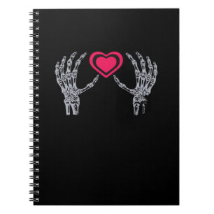 Carnet Skeleton Mains Coeur mignon