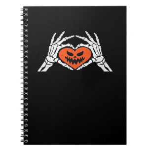 Carnet Skeleton Met Un Coeur Halloween Éffrayant Classiqu