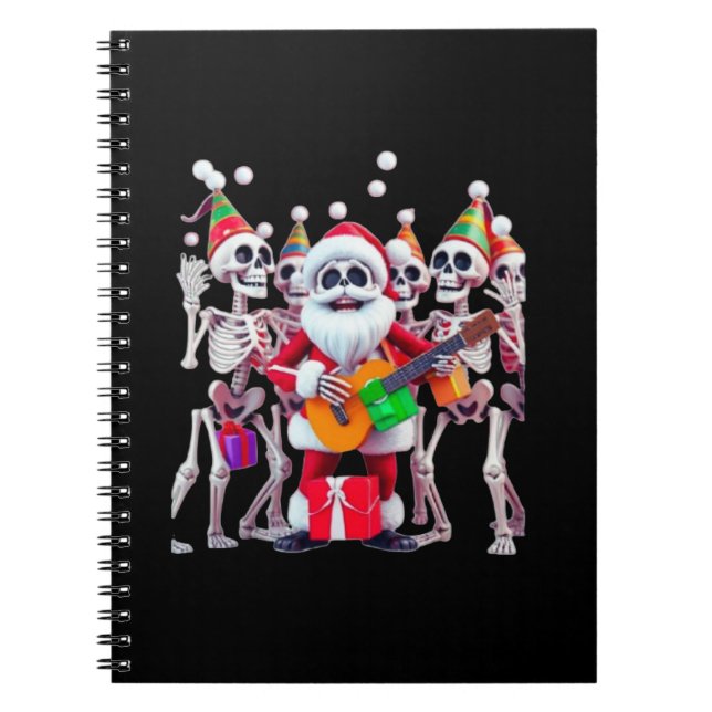 Carnet **Skeleton Santa Party – Funny 3D Christmas Skelet (Devant)