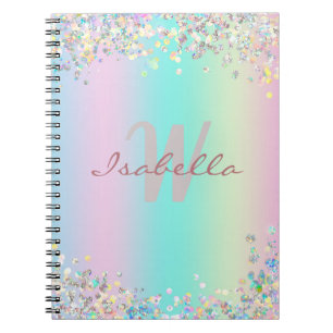 Carnet Sketchbook Unicorn Holographic Parties scintillant