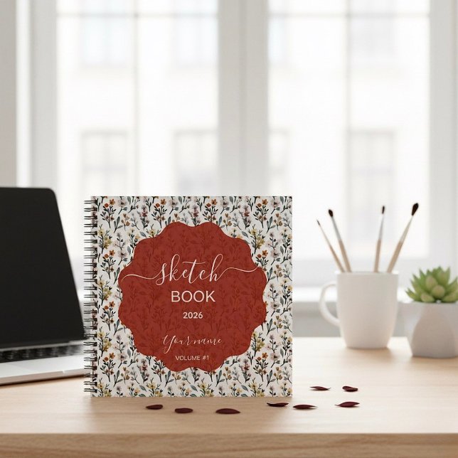 Carnet Sketchbook with Luxurious Floral Designs and Custo (Créateur téléchargé)