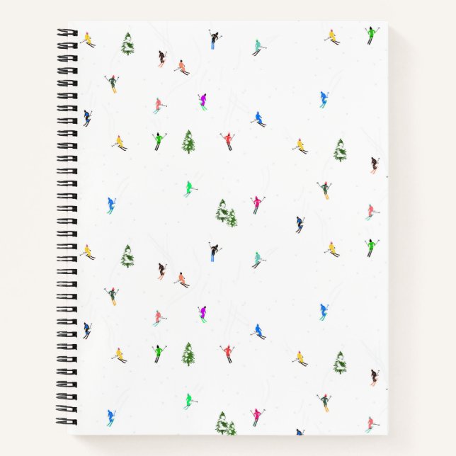 Carnet Ski alpin d'hiver Ski Ski Ski Motif (Devant)