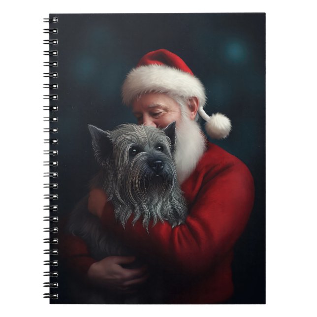 Carnet Skye Terrier avec Noël Festif du Père Noël (Devant)