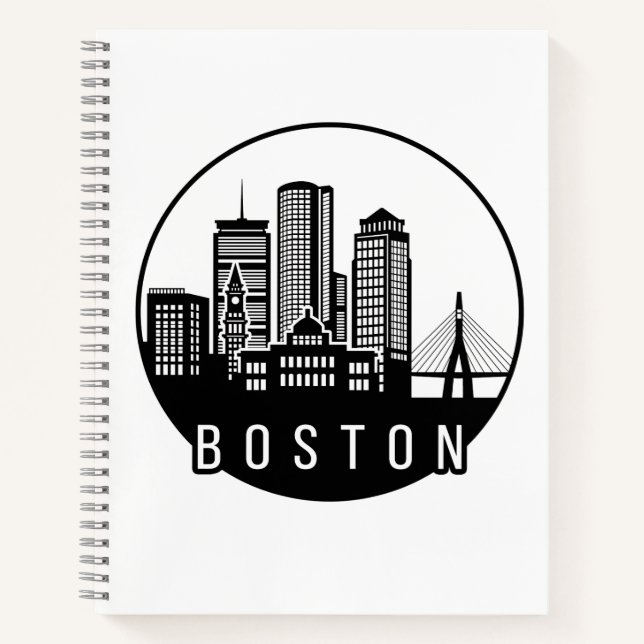 Carnet Skyline de Boston City (Devant)