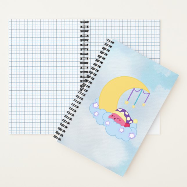 Carnet Sleeping Kirby Spiral Notebook (À l'intérieur)