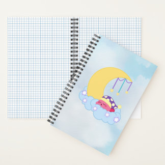 Carnet Sleeping Kirby Spiral Notebook (5.5" x 8.5")