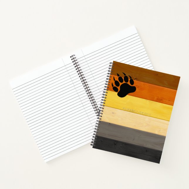 Carnet SlipperyJoe's Bear Pride drapeau de la texture du  (Intérieur)