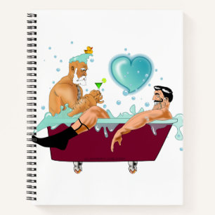 Carnet SlipperyJoe's deux gays hommes aiment la baignoire