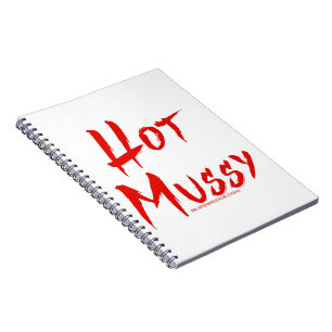 Carnet SlipperyJoe's hot mussy audacieux texte rouge vif 