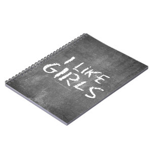 Carnet SlipperyJoe's I like girls dirty chalkboard writin