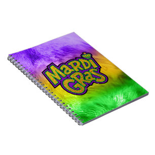 Carnet SlipperyJoe's Mardi Gras festival jaune violet ver