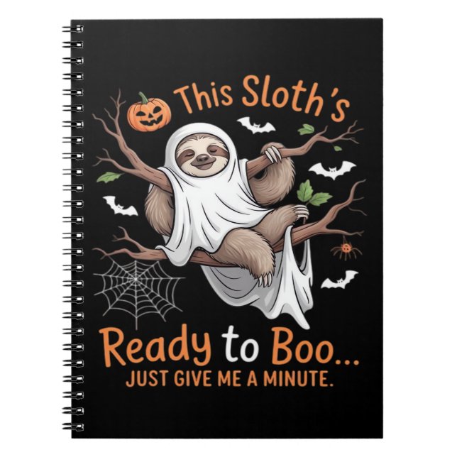 Carnet Sloth Halloween Sloths Cute Bat Vampire Essentiel (Devant)