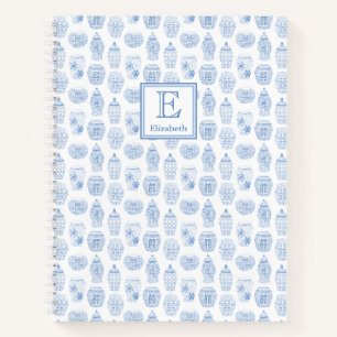 Carnet Smart College Girl Bleu Et Blanc Monogramme